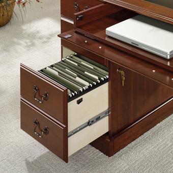 Sauder double top pedestal desk